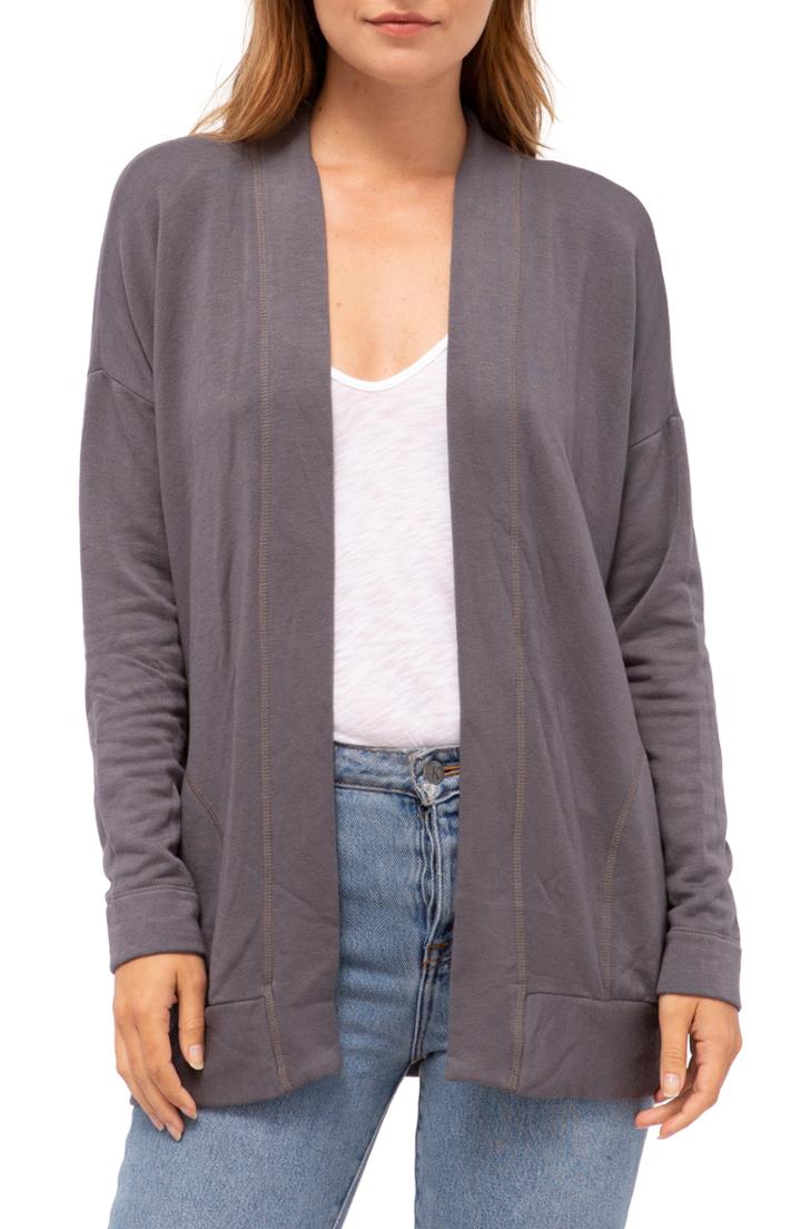 Women's Stateside Fleece Open Cardigan - Grey