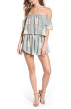 Women's Show Me Your Mumu Dixie Off The Shoulder Romper - Green