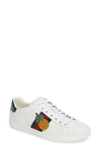 Women's Gucci New Ace Pineapple Sneaker Us / 39eu - White