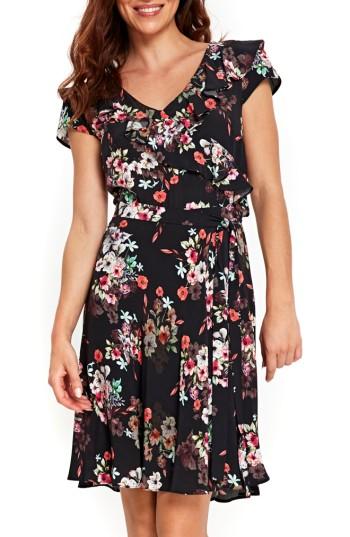 Women's Wallis Orange Blossom A-line Dress Us / 10 Uk - Black
