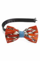 Men's Brackish & Bell Morton Feather Bow Tie, Size - Orange