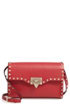 Valentino Garavani Medium Rockstud Leather Crossbody Bag - Red