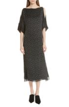 Women's Grey Jason Wu Cold Shoulder Silk Dress - Black