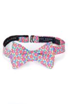 Men's Ted Baker London Monmouth Floral Cotton Bow Tie, Size - Red