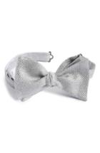 Men's Eton Solid Silk Blend Bow Tie, Size - Grey