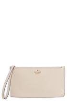 Women's Kate Spade New Oakwood Street - Ariah Pebbled Leather Wristlet - Beige