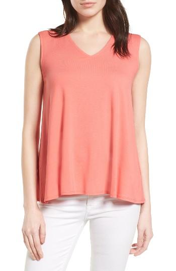 Women's Eileen Fisher Jersey Tank, Size - Pink