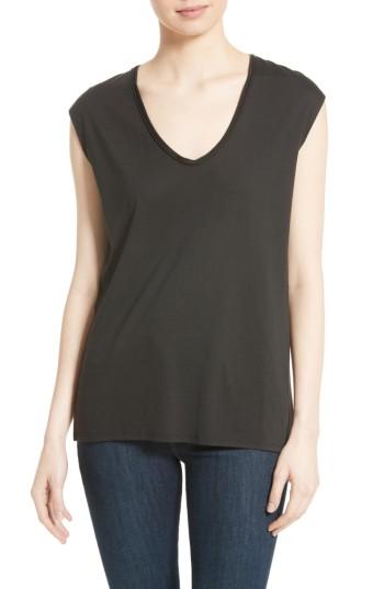Women's Theory Madya Plume Jersey Tee, Size - Black