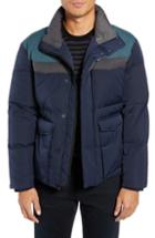 Men's Vince Color Block Puffer Jacket - Blue
