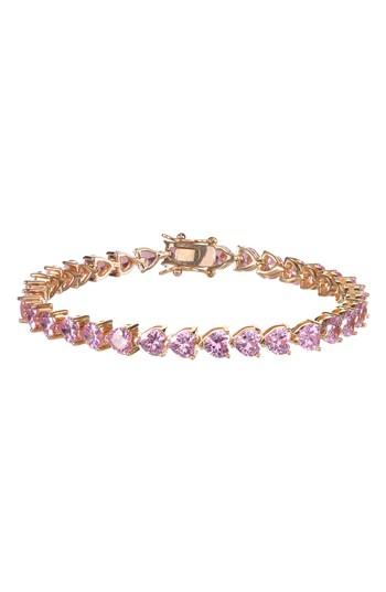 Women's Nina Heart Shaped Cubic Zirconia Link Bracelet