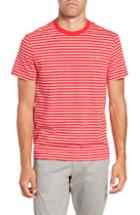 Men's Lacoste Regular Fit Stripe Jersey T-shirt (l) - Red