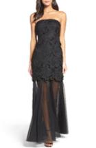 Women's Vera Wang Strapless Lace Gown