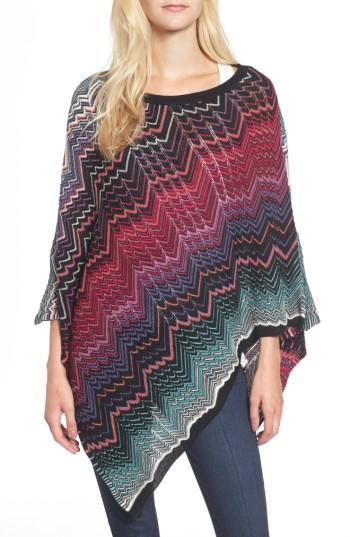 Women's Missoni Zigzag Poncho, Size - Pink