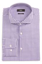 Men's Boss Mark Sharp Fit Check Dress Shirt .5 R - Purple