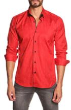 Men's Jared Lang Trim Fit Sport Shirt, Size - Red