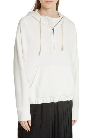 Women's Vince Half-zip Hoodie - Ivory