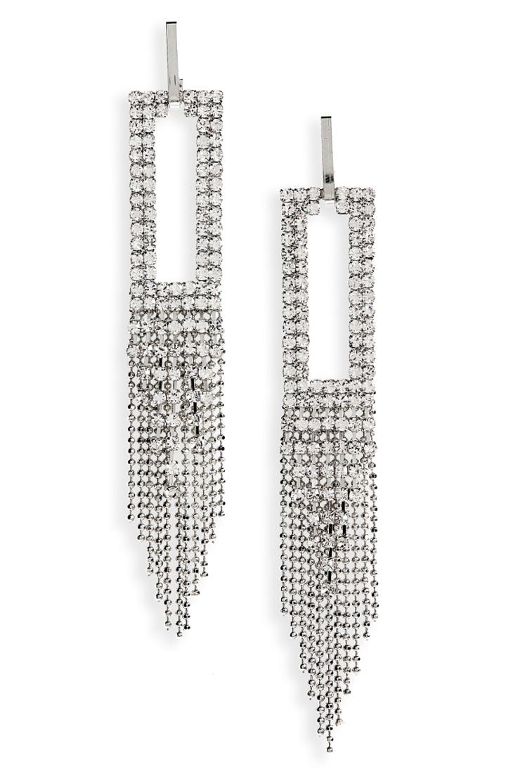 Women's Serefina Chain & Crystal Drop Earrings