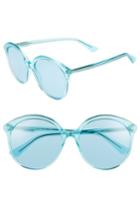 Women's Gucci 59mm Round Sunglasses - Azure