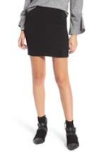 Women's Leith Ribbed Miniskirt, Size - Black