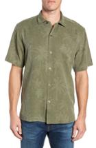Men's Tommy Bahama Digital Palms Silk Sport Shirt - Green
