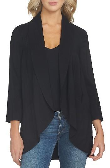 Women's 1.state Drape Front Jacket, Size - Black
