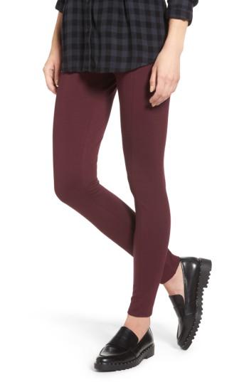 Women's Lysse High Waist Seamed Leggings - Burgundy