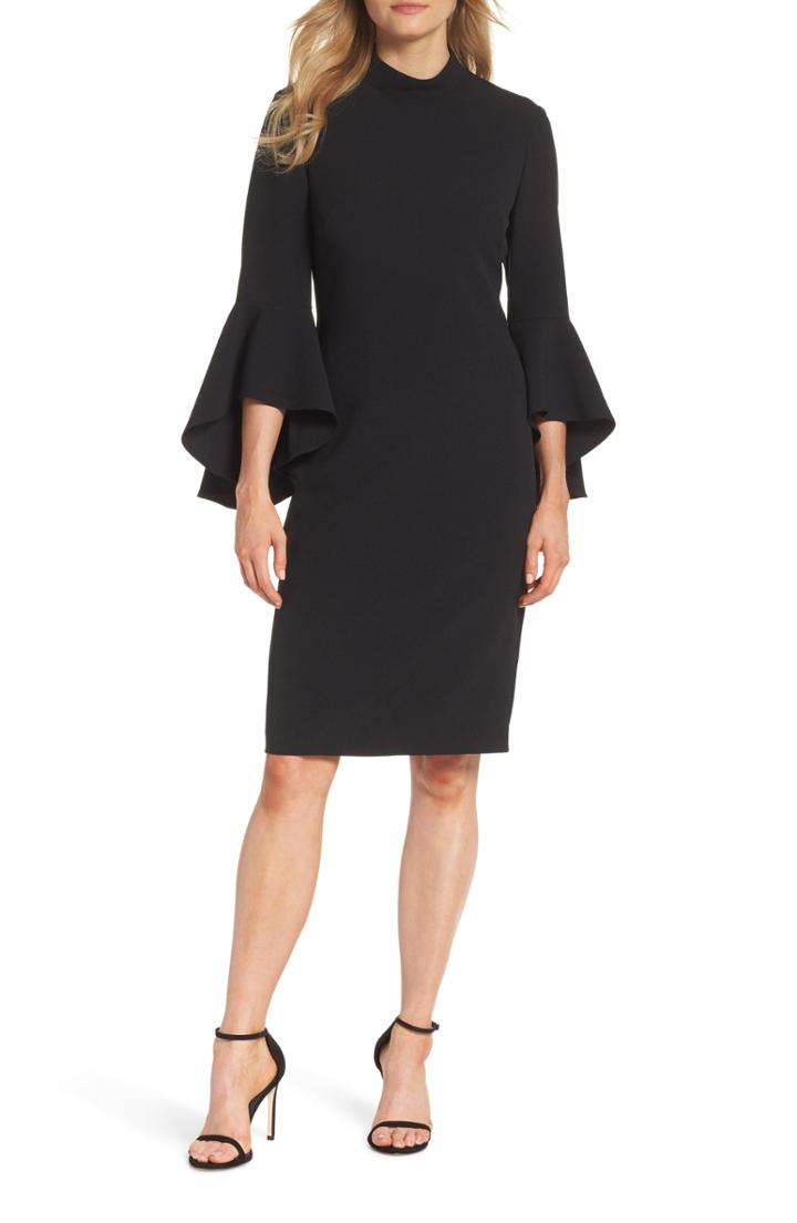 Women's Eliza J Bell Sleeve Midi Dress - Black