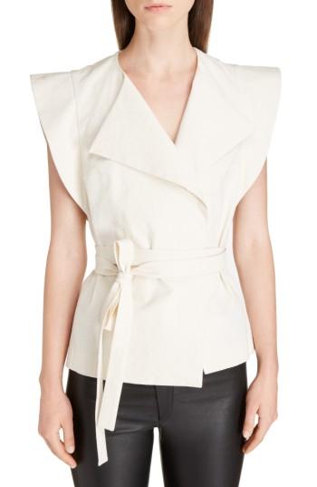 Women's Isabel Marant Logan Wrap Top Us / 36 Fr - White