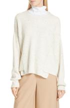 Women's Vince Wool Cotton Cashmere Overlap Sweater - Ivory