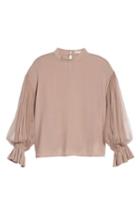 Women's Moon River Tulle Puff Sleeve Top