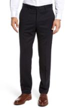 Men's Incotex Benson Flat Front Wool Blend Trousers - Blue