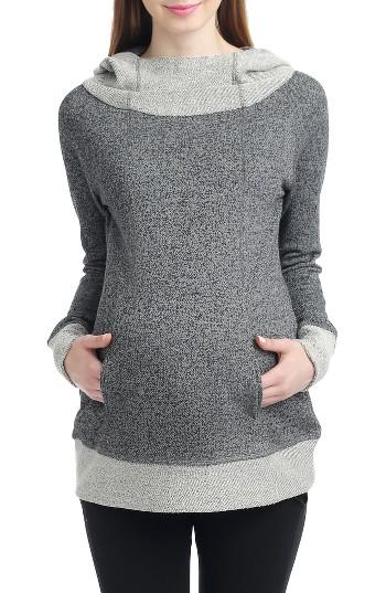 Women's Kimi And Kai Pippy Cowl Neck Maternity Hoodie