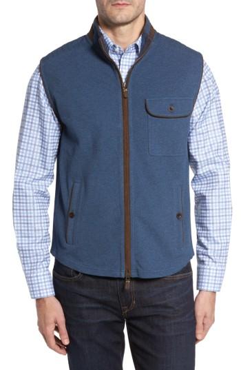 Men's Thaddeus Robert Full Zip Vest - Blue