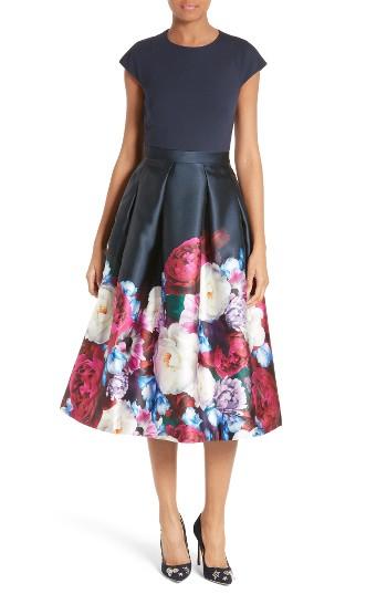 Women's Ted Baker London Valkia Blushing Bouquet Fit & Flare Dress