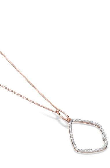 Women's Monica Vinader 'riva' Diamond Hoop Pendant