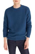 Men's J.crew Honeycomb Cotton Crewneck Sweater - Blue