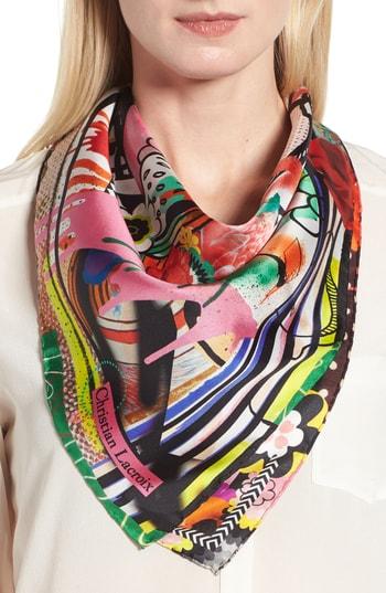 Women's Christian Lacroix Floral Silk Scarf