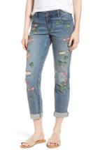 Women's Billy T Flamingo Embroidery Jeans - Blue
