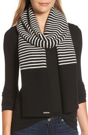 Women's Michael Michael Kors Double Links Wool & Cashmere Scarf, Size - Black
