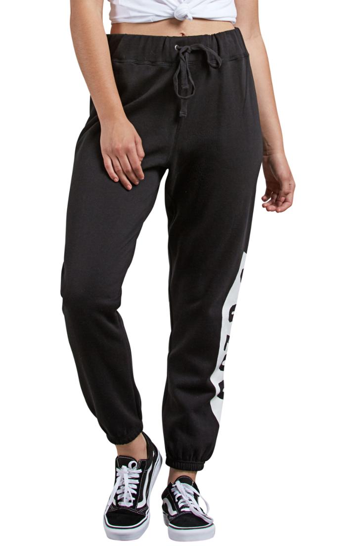 Women's Volcom Stone Fleece Sweatpants, Size - Black