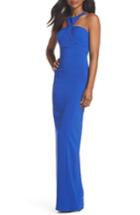 Women's Maria Bianca Nero Ava Racer Column Gown - Blue