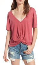 Women's Treasure & Bond Twist Detail Tee, Size - Red