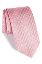 Men's Salvatore Ferragamo Crocodile Silk Tie, Size - Pink