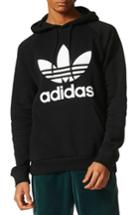 Men's Adidas Originals Trefoil Graphic Hoodie, Size - Black