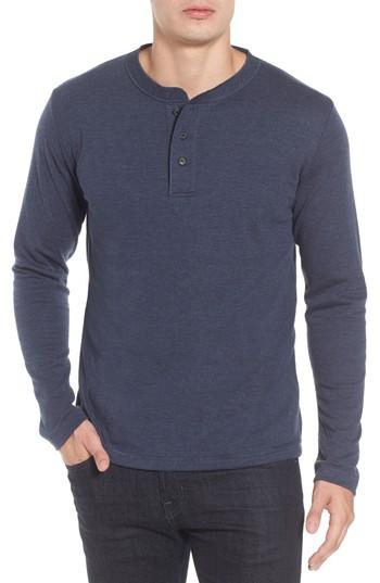 Men's Billy Reid Cullman Henley, Size - Blue