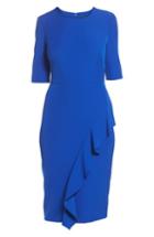 Women's Maggy London Ruffle Crepe Sheath Dress - Blue
