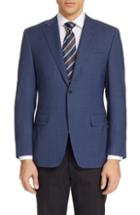 Men's Canali Siena Classic Fit Microcheck Wool Sport Coat Us / 48 Eu R - Blue