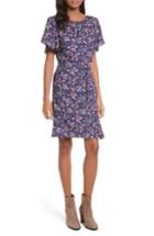 Women's Rebecca Taylor Woodland Floral Print Silk Dress - Purple