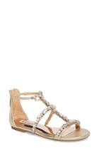 Women's Badgley Mischka Warren Crystal Embellished Sandal .5 M - Metallic