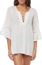 Women's O'neill Saltwater Solids Tunic Cover-up - White